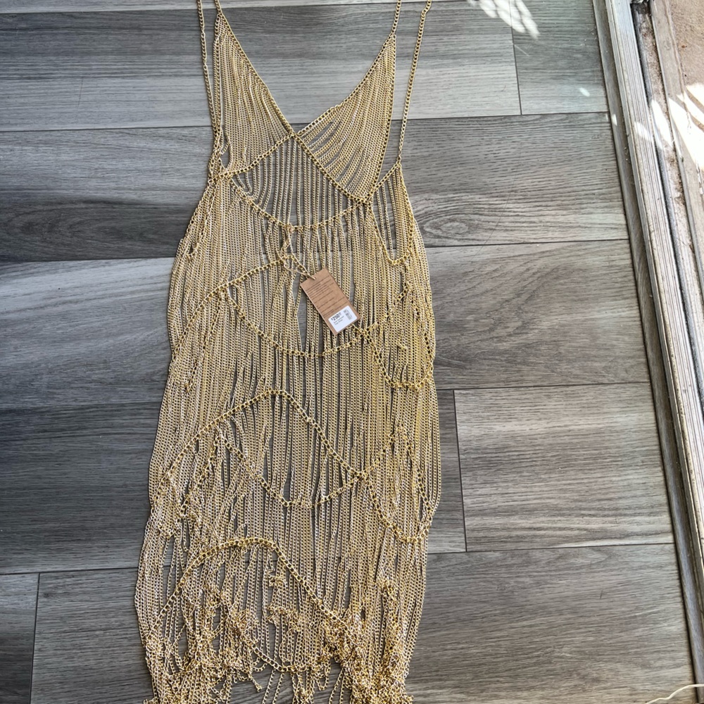 Gold Chainmail Cage Dress